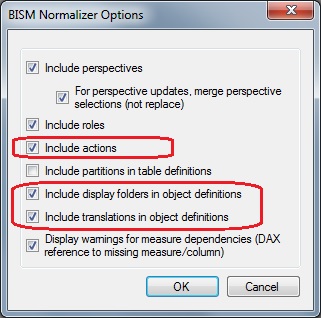 BISM Normalizer Options